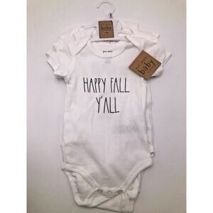 Rae Dunn Baby Body Suit. Happy Fall Y'All. 6-9 Months. NEW